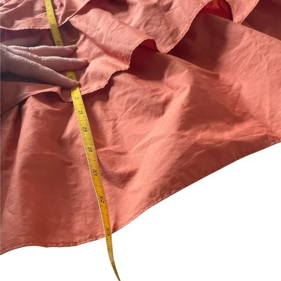 Ulla Johnson Orange Rust Ruffle Dress SZ 0 Spring - Picture 8 of 12